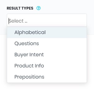 Choose the result types that fit your business